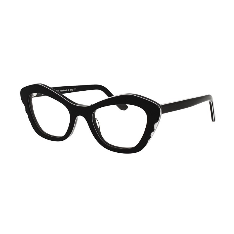 Glasses 3EYES EYEWEAR FANNY NERO RETRO BIANCO 50